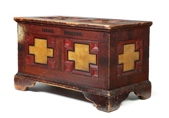 Appraisal: DECORATED BLANKET CHEST Attributed to Ravenna Ohio mid- th century