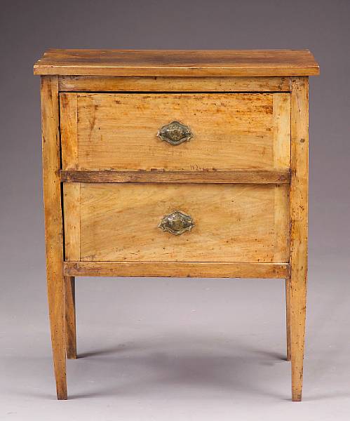 Appraisal: An Italian Neoclassical walnut commode late th century The rectangular