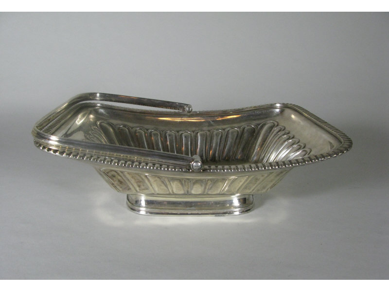 Appraisal: Silverplate Fruit Basket early th c interior decorated with raised