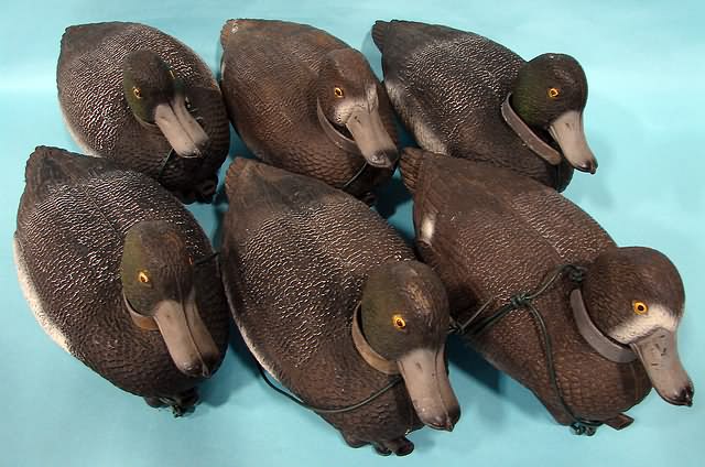 Appraisal: Group of weighted Carry-Lite plastic Blue Bill Gunning decoys