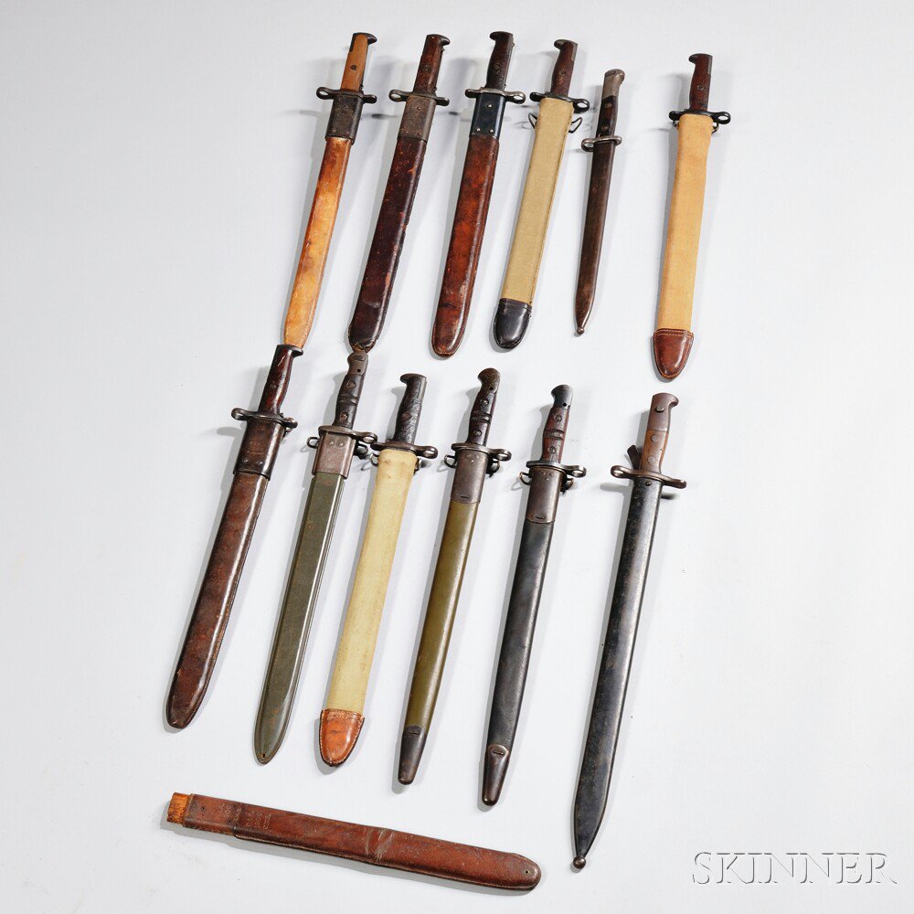 Appraisal: Twelve Bayonets c early th century three Model bayonets with