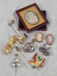 Appraisal: A mixed lot including costume jewellery white metal tests silver