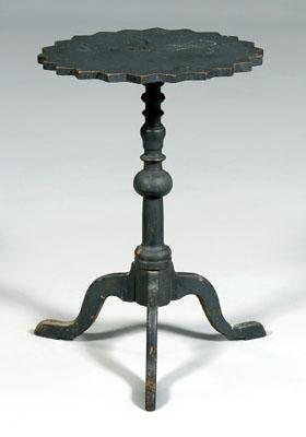 Appraisal: Kentucky folk art candle stand round top with serrated edge