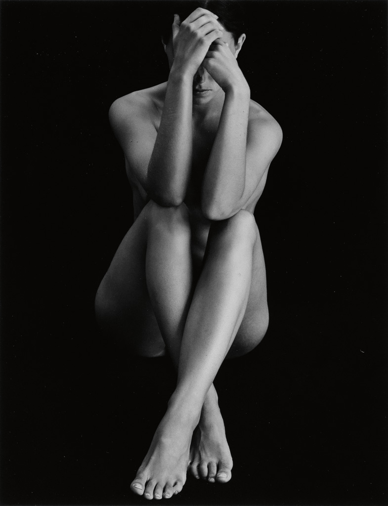 Appraisal: WESTON BRETT - Seated Nude Silver print x inches x