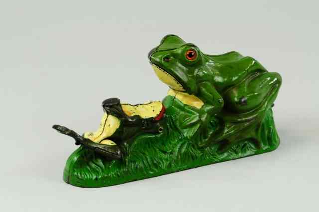 Appraisal: TWO FROG MECHANICAL BANK J E Stevens Co designed by