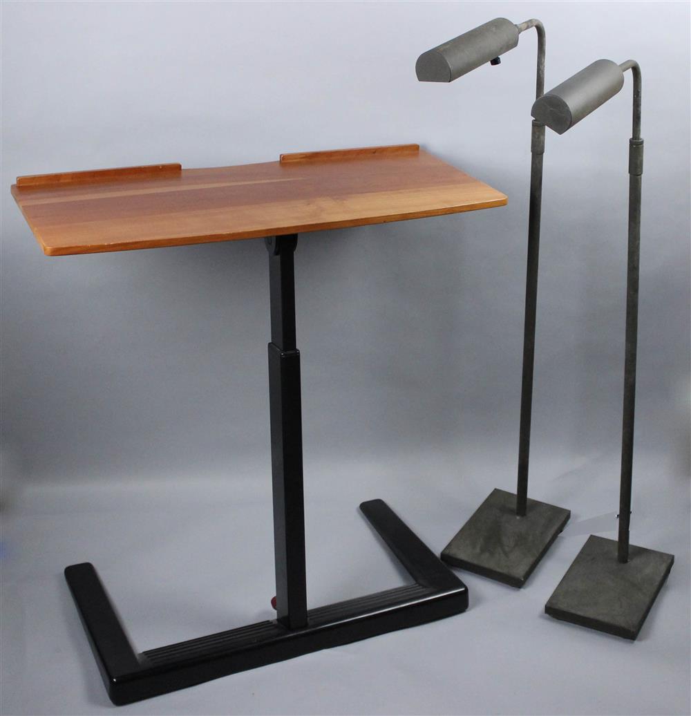 Appraisal: HERMAN MILLER SCOOTER LAPTOP STAND TOGETHER WITH A PAIR OF