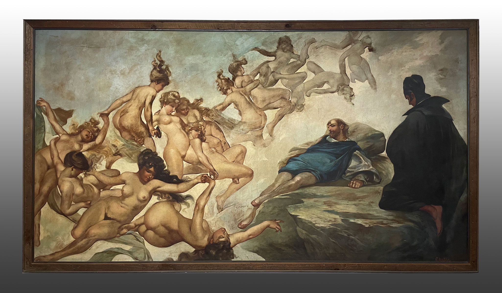 Appraisal: SHOWSTOPPING MURAL SIZE FAUST'S DREAM PAINTING CIRCA Purchased at Parke-Bernet