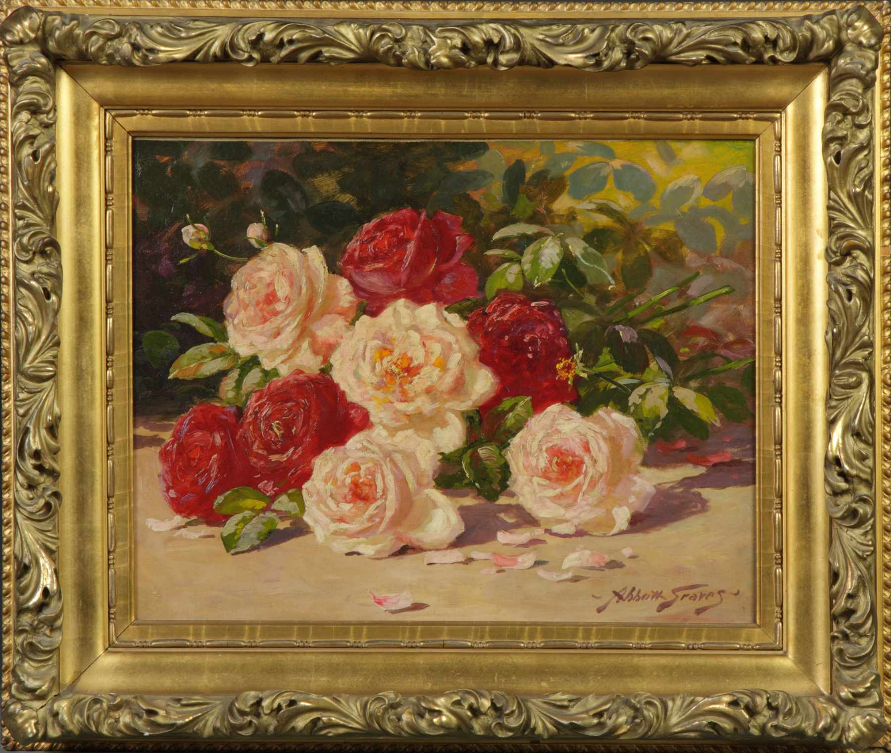 Appraisal: Abbott Fuller Graves American - Still life of roses Abbott