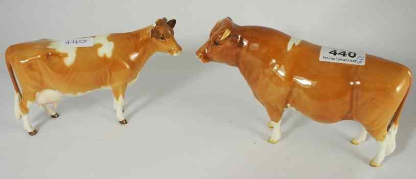 Appraisal: Beswick Guernsey Bull chip to ear and Guernsey Cow A