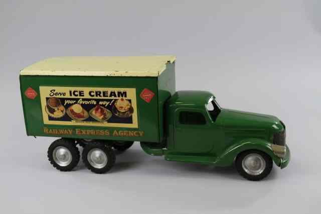 Appraisal: BUDDY 'L' EXPRESS AGENCY TRUCK C pressed steel green enclosed