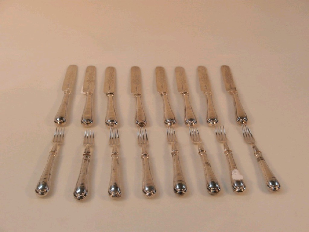 Appraisal: A set of eight Victorian pairs of dessert knives and