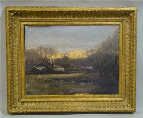 Appraisal: MARTY RICKS AMERICAN NOVEMBER SUNSET Oil on canvas laid on