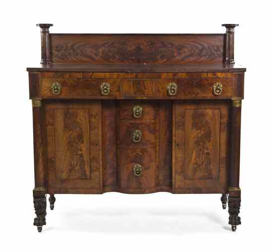 Appraisal: A Mahogany Sideboard th century having a rectangular top over