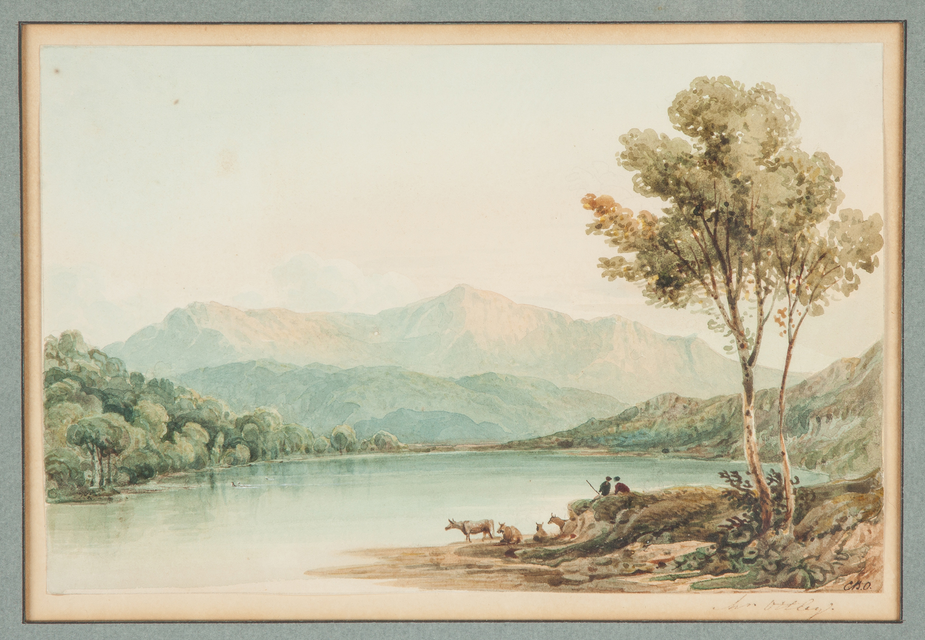 Appraisal: Old Master's Landscape William Young Ottley English - Mountain Lake