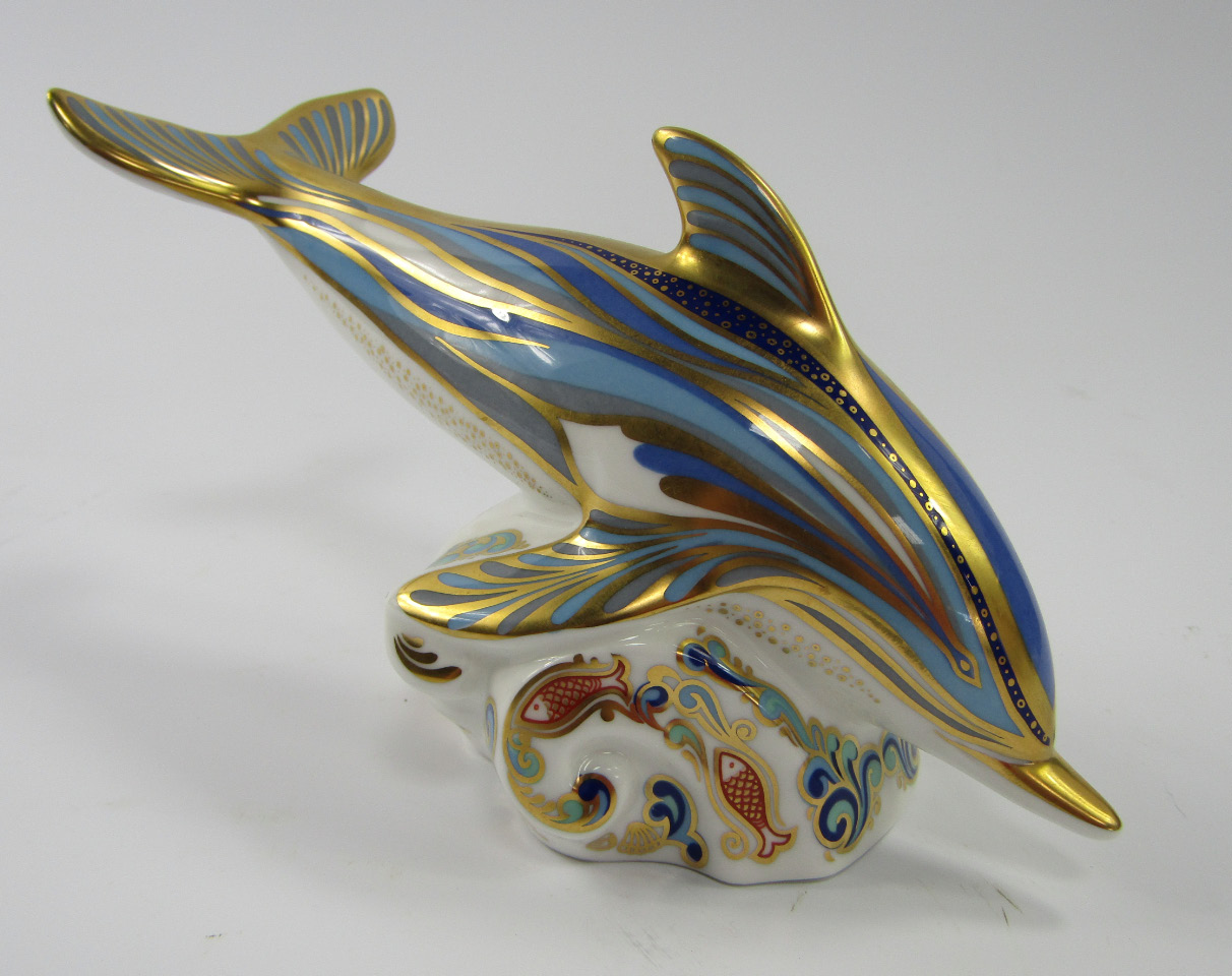 Appraisal: A Royal Crown Derby Imari paperweight modelled as The Striped