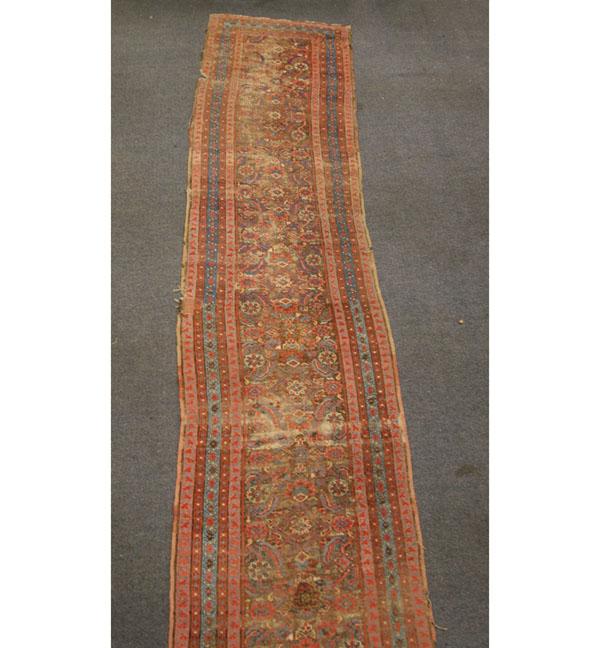 Appraisal: Persian Herez Oriental Rug Runner x hand-made imported ca camel