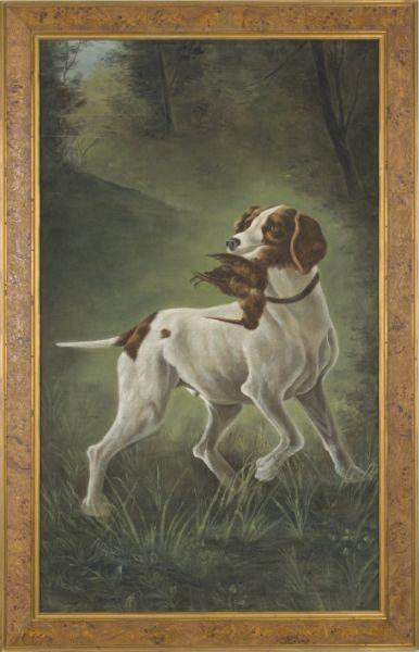 Appraisal: American School The Pointer early th c oil on canvas