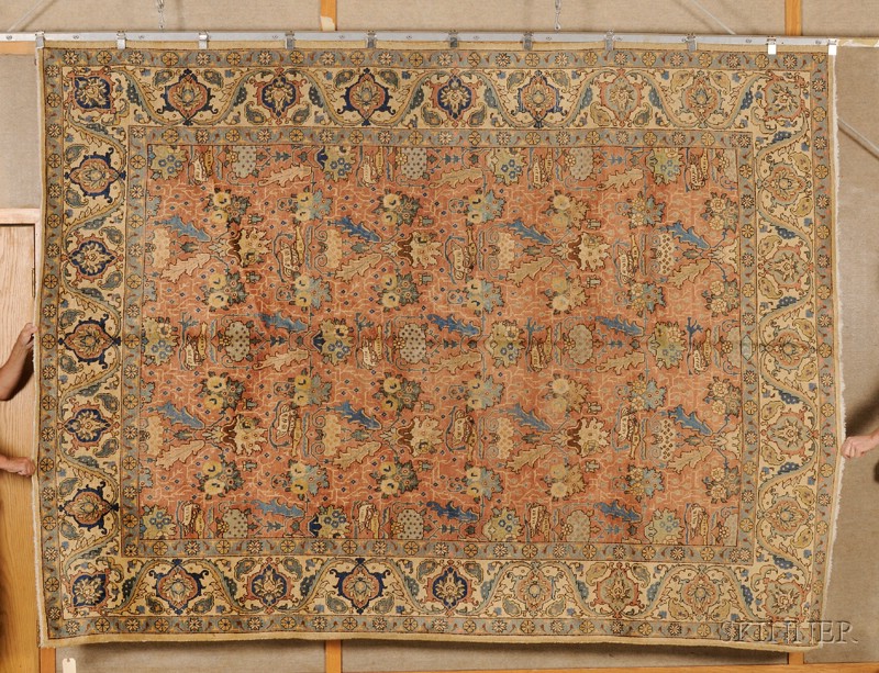 Appraisal: Tabriz Carpet Northwest Persia second quarter th century small spot