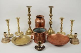 Appraisal: Group Copper Brass Items Group of copper and brass items