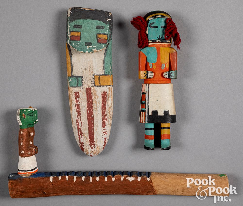 Appraisal: Pueblo Indian kachina effigy rasp ca Pueblo Indian kachina effigy