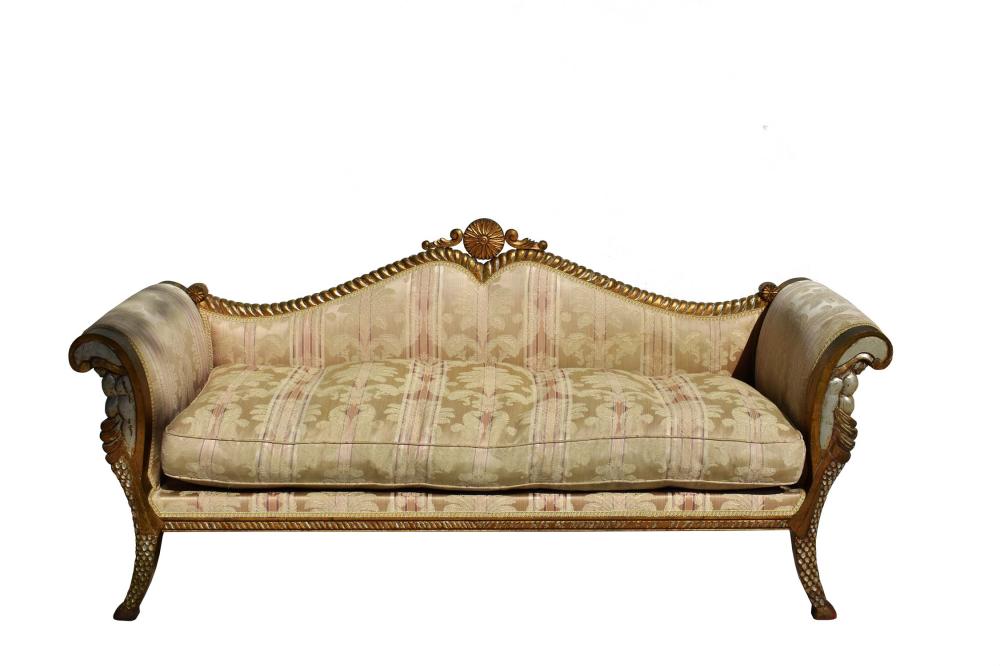 Appraisal: ITALIAN GILTWOOD FANTASY SETTEE th Century The serpentine gadrooned back