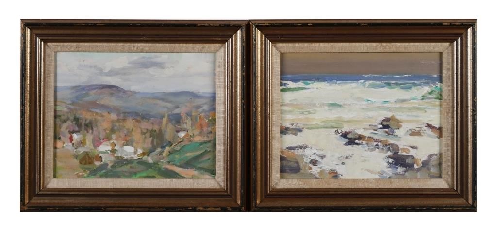 Appraisal: Pair of oil on board studies by Jay Hall Connaway