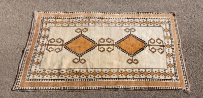 Appraisal: A mid- th Century rug design of twin diapers on