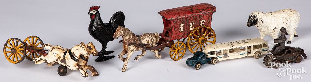 Appraisal: Group of cast iron toys Group of cast iron toys