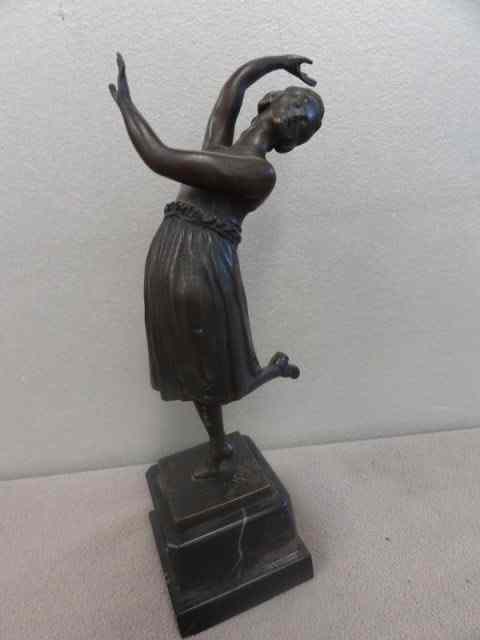 Appraisal: HOFFMAN Otto Signed Bronze Dancer Signed Otto Hoffman German -