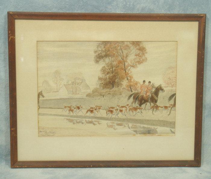 Appraisal: Robert Patterson American th c w c Horses and Hounds