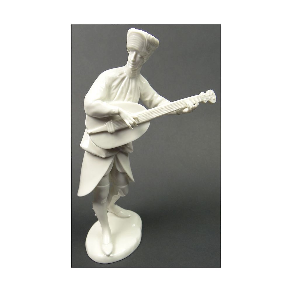 Appraisal: Vintage Nymphenburg Porcelain Figure of a Guitarist Signed on Base