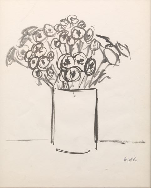 Appraisal: ROBERT KULICKE AMERICAN - x Roses Ink wash on paper