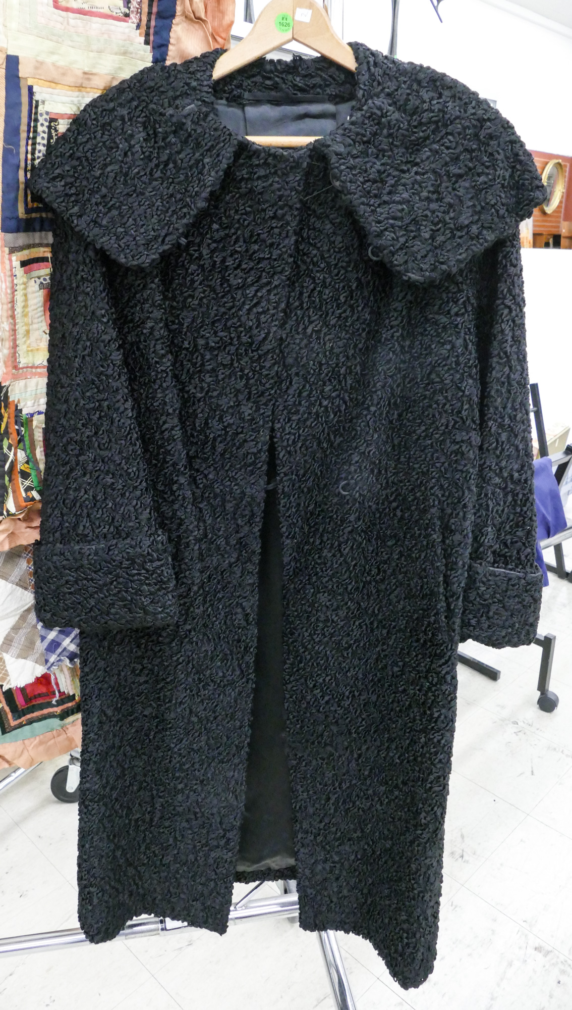 Appraisal: Vintage Persian Lamb Black Full Length Fur Coat-