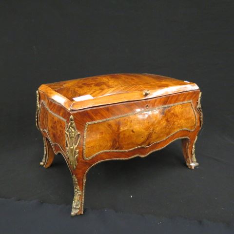 Appraisal: French Style Wooden Jewelry Chest bombay style with fancy ormoulu