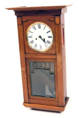 Appraisal: An early thC mahogany cased wall clock with a white