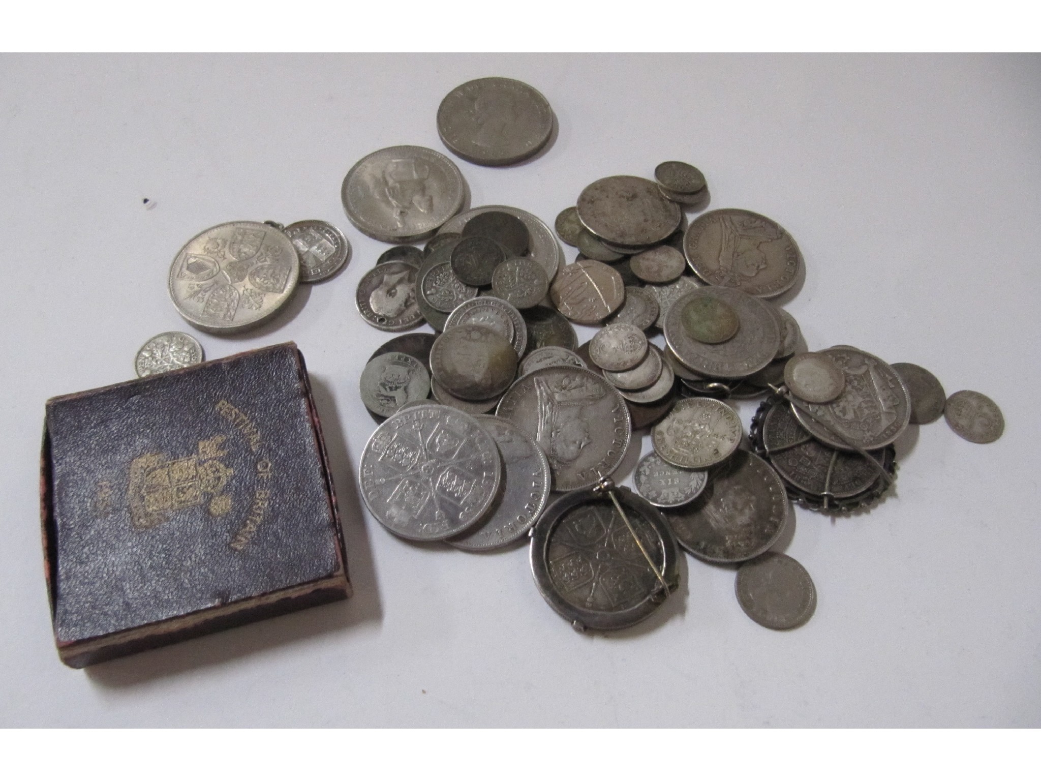 Appraisal: A mixed lot of British silver coins two Queen Victoria