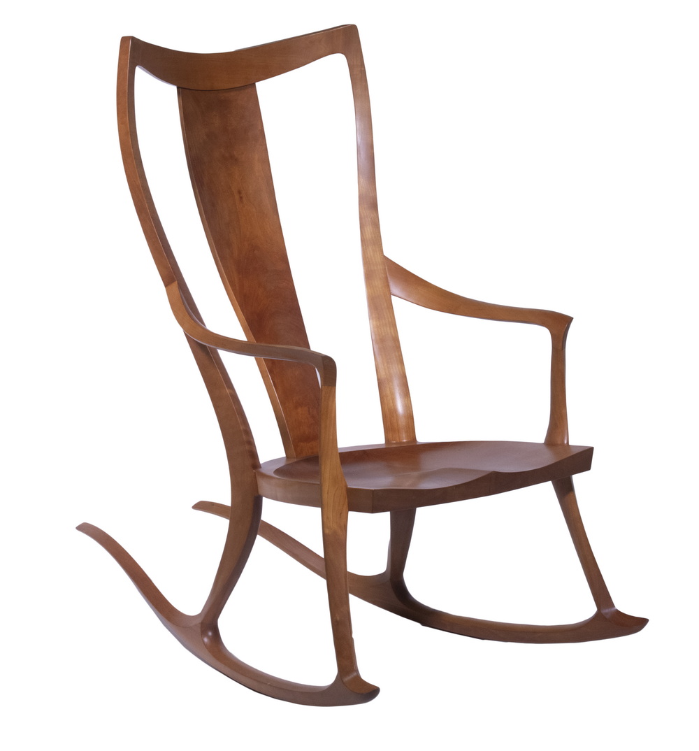 Appraisal: THOS MOSER PASADENA ROCKER Hand Crafted Cherry Rocking Chair by