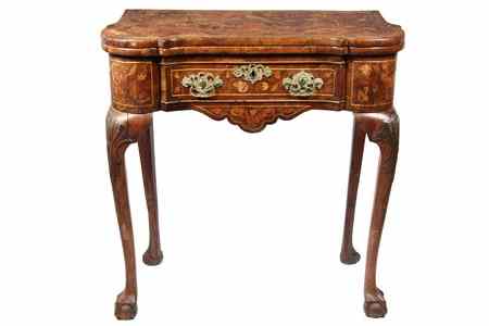 Appraisal: GAMES TABLE - Early Dutch Queen Anne games table having