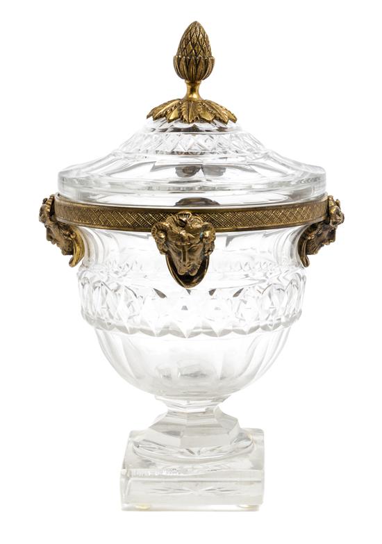 Appraisal: Sale Lot A Gilt Bronze Mounted Glass Covered Urn th