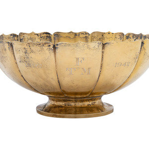 Appraisal: A Silver Gilt Dublin Pattern Footed Centerpiece Bowl Tuttle Silversmiths