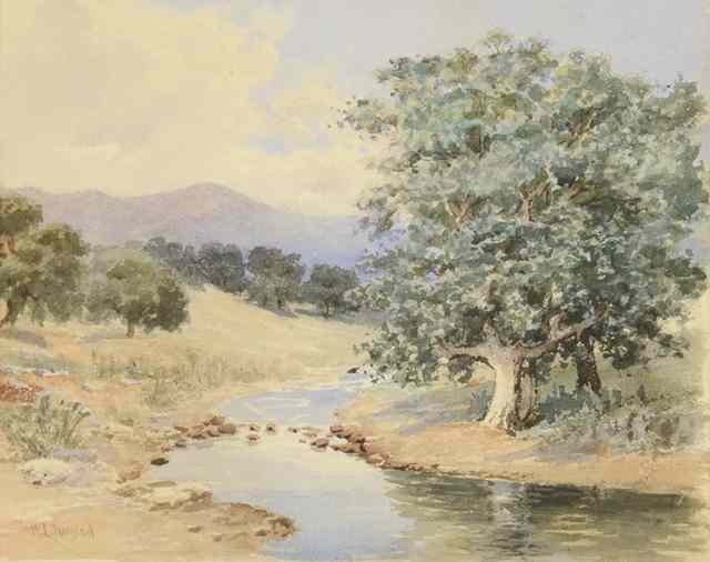 Appraisal: WILLIAM LEES JUDSON WATERCOLOR on heavy paper panel Los Angeles