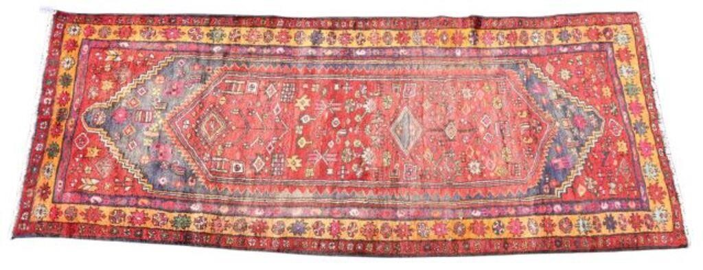 Appraisal: Hand-tied Persian Shirvan rug Iran retaining Made in Iran label