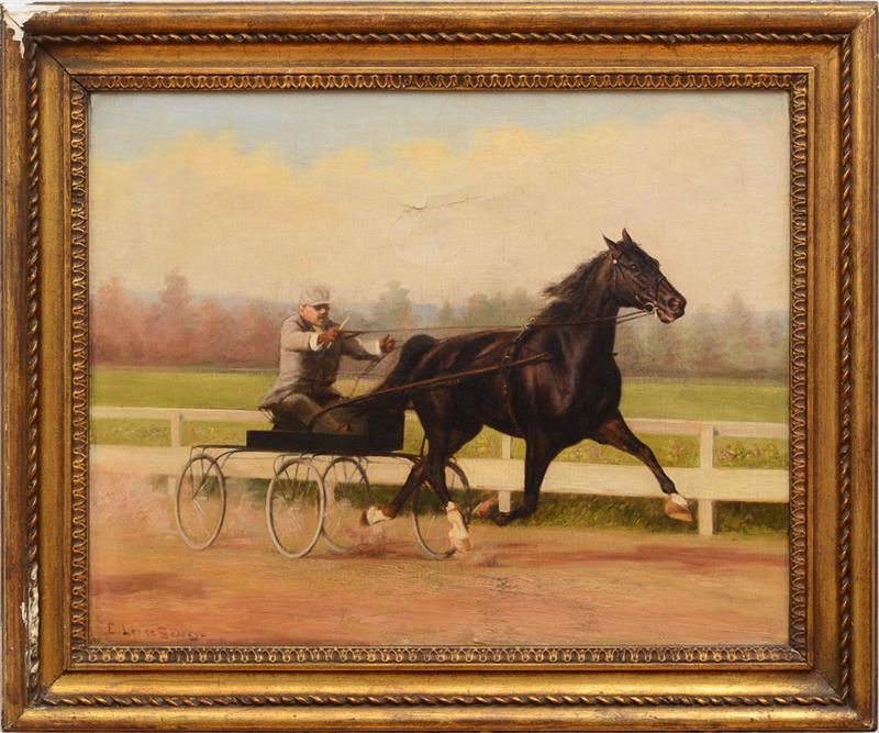 Appraisal: ESSIE LEONE SEAVEY LUCAS - THE RACE Oil on paper