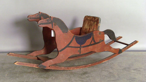 Appraisal: Painted rocking horse late th c h w