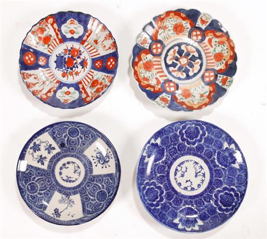 Appraisal: FOUR CHARGERS Asian late th-early th century porcelain Two are