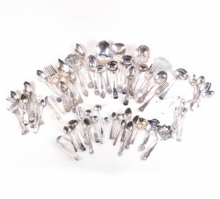 Appraisal: Group of Silver Service Items pieces of silver serving utensils