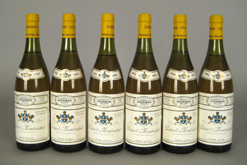 Appraisal: Six ml bottles of Batard Montrachet Domaine Leflaive