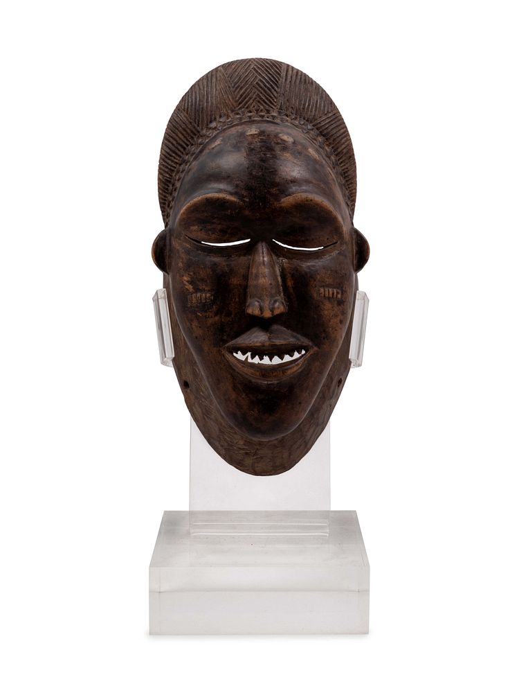 Appraisal: A Baule Style Carved Wood Mask A Baule Style Carved