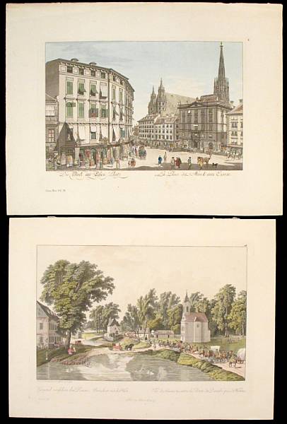 Appraisal: Plates Vienna engraved views of Viennese landmarks each of which