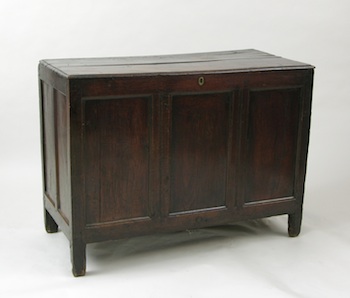 Appraisal: An Early American Oak Coffer Probably American a simple dark